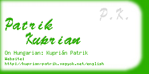 patrik kuprian business card